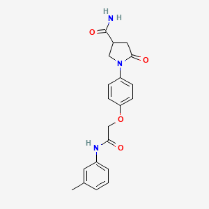 1-(4-{2-[(3-Methylphenyl)amino]-2-oxoethoxy}phenyl)-5-oxopyrrolidine-3-carboxamide