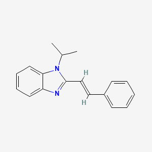 molecular formula C18H18N2 B11599114 1-Isopropyl-2-((E)-styryl)-1H-benzoimidazole 