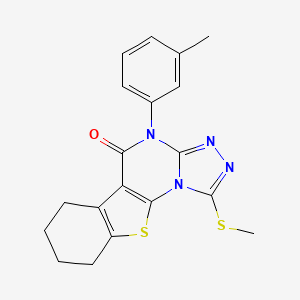 4-(3-methylphenyl)-1-(methylsulfanyl)-6,7,8,9-tetrahydro[1]benzothieno[3,2-e][1,2,4]triazolo[4,3-a]pyrimidin-5(4H)-one