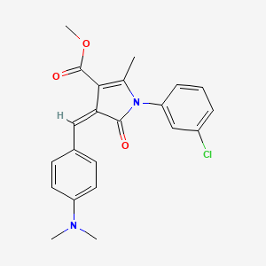 methyl (4Z)-1-(3-chlorophenyl)-4-[4-(dimethylamino)benzylidene]-2-methyl-5-oxo-4,5-dihydro-1H-pyrrole-3-carboxylate