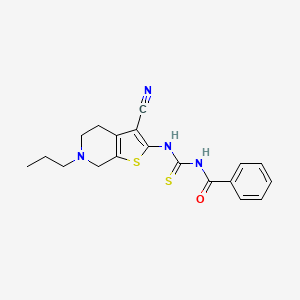 N-[(3-cyano-6-propyl-5,7-dihydro-4H-thieno[2,3-c]pyridin-2-yl)carbamothioyl]benzamide