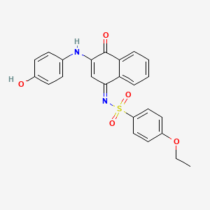 molecular formula C24H20N2O5S B11599164 4-ethoxy-N-[(1Z)-3-[(4-hydroxyphenyl)amino]-4-oxonaphthalen-1(4H)-ylidene]benzenesulfonamide 