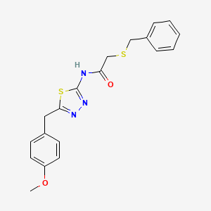 2-(benzylsulfanyl)-N-[5-(4-methoxybenzyl)-1,3,4-thiadiazol-2-yl]acetamide