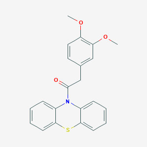 molecular formula C22H19NO3S B11599208 2-(3,4-dimethoxyphenyl)-1-(10H-phenothiazin-10-yl)ethanone 