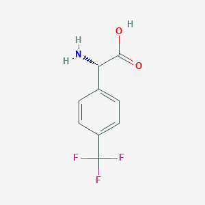 molecular formula C9H8F3NO2 B115993 4-(Trifluoromethyl)-L-phenylglycine CAS No. 144789-75-3
