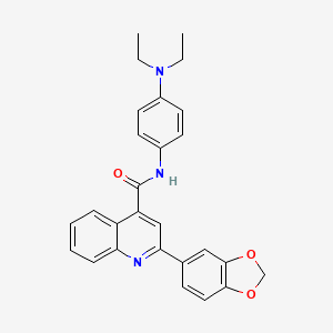 2-(1,3-benzodioxol-5-yl)-N-[4-(diethylamino)phenyl]quinoline-4-carboxamide