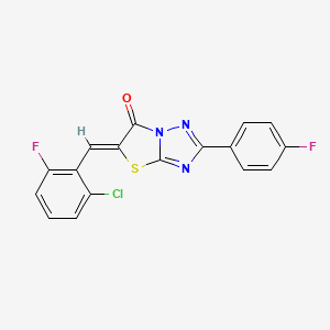 (5Z)-5-(2-chloro-6-fluorobenzylidene)-2-(4-fluorophenyl)[1,3]thiazolo[3,2-b][1,2,4]triazol-6(5H)-one