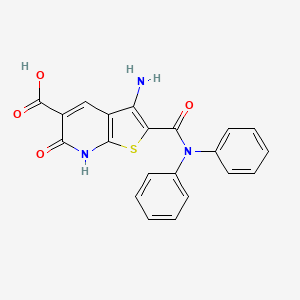 3-Amino-2-(diphenylcarbamoyl)-6-hydroxythieno[2,3-b]pyridine-5-carboxylic acid