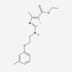 Ethyl 4-methyl-2-{[2-(3-methylphenoxy)ethyl]amino}-1,3-thiazole-5-carboxylate