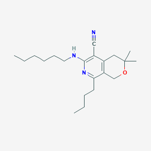 8-butyl-6-(hexylamino)-3,3-dimethyl-3,4-dihydro-1H-pyrano[3,4-c]pyridine-5-carbonitrile