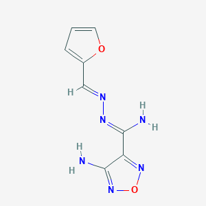 molecular formula C8H8N6O2 B11599443 4-amino-N'-[(E)-furan-2-ylmethylidene]-1,2,5-oxadiazole-3-carbohydrazonamide 