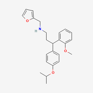 N-(furan-2-ylmethyl)-3-(2-methoxyphenyl)-3-[4-(propan-2-yloxy)phenyl]propan-1-amine