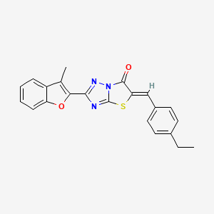 (5Z)-5-(4-ethylbenzylidene)-2-(3-methyl-1-benzofuran-2-yl)[1,3]thiazolo[3,2-b][1,2,4]triazol-6(5H)-one