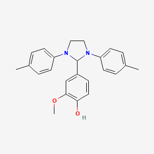 molecular formula C24H26N2O2 B11599535 4-[1,3-Bis(4-methylphenyl)imidazolidin-2-yl]-2-methoxyphenol 