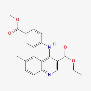 Ethyl 4-{[4-(methoxycarbonyl)phenyl]amino}-6-methylquinoline-3-carboxylate