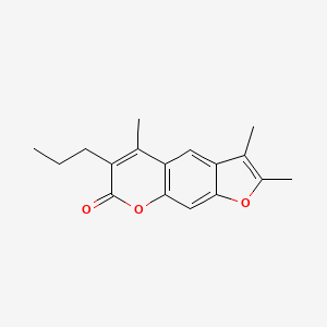 molecular formula C17H18O3 B11599570 2,3,5-Trimethyl-6-Propyl-7h-Furo[3,2-G][1]benzopyran-7-One 