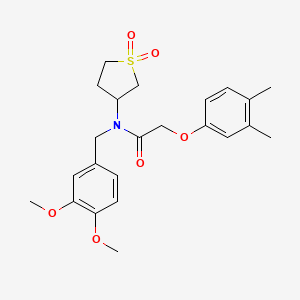 N-(3,4-dimethoxybenzyl)-2-(3,4-dimethylphenoxy)-N-(1,1-dioxidotetrahydrothiophen-3-yl)acetamide