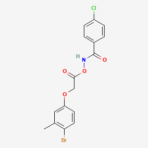 N-{[(4-Bromo-3-methylphenoxy)acetyl]oxy}-4-chlorobenzamide