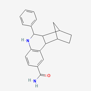 6-Phenyl-5,6,6a,7,8,9,10,10a-octahydro-7,10-methanophenanthridine-2-carboxamide