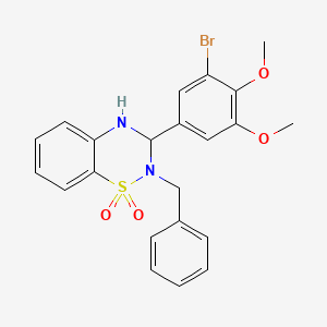 2-benzyl-3-(3-bromo-4,5-dimethoxyphenyl)-3,4-dihydro-2H-1,2,4-benzothiadiazine 1,1-dioxide