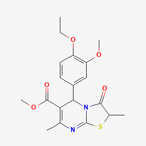 methyl 5-(4-ethoxy-3-methoxyphenyl)-2,7-dimethyl-3-oxo-2,3-dihydro-5H-[1,3]thiazolo[3,2-a]pyrimidine-6-carboxylate