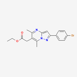 Ethyl [2-(4-bromophenyl)-5,7-dimethylpyrazolo[1,5-a]pyrimidin-6-yl]acetate