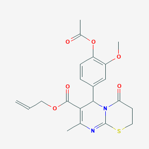 prop-2-en-1-yl 6-[4-(acetyloxy)-3-methoxyphenyl]-8-methyl-4-oxo-3,4-dihydro-2H,6H-pyrimido[2,1-b][1,3]thiazine-7-carboxylate