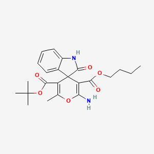 3'-Butyl 5'-tert-butyl 2'-amino-6'-methyl-2-oxo-1,2-dihydrospiro[indole-3,4'-pyran]-3',5'-dicarboxylate