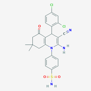 4-[2-amino-3-cyano-4-(2,4-dichlorophenyl)-7,7-dimethyl-5-oxo-5,6,7,8-tetrahydroquinolin-1(4H)-yl]benzenesulfonamide