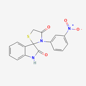 3'-(3-nitrophenyl)-4'H-spiro[indole-3,2'-[1,3]thiazolidine]-2,4'(1H)-dione