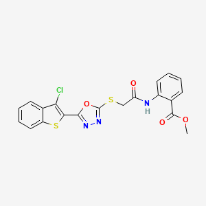 Methyl 2-[({[5-(3-chloro-1-benzothiophen-2-yl)-1,3,4-oxadiazol-2-yl]sulfanyl}acetyl)amino]benzoate