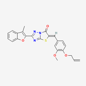 (5Z)-5-[3-methoxy-4-(prop-2-en-1-yloxy)benzylidene]-2-(3-methyl-1-benzofuran-2-yl)[1,3]thiazolo[3,2-b][1,2,4]triazol-6(5H)-one