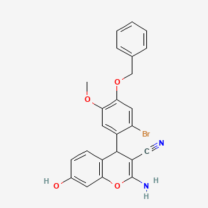 2-amino-4-[4-(benzyloxy)-2-bromo-5-methoxyphenyl]-7-hydroxy-4H-chromene-3-carbonitrile