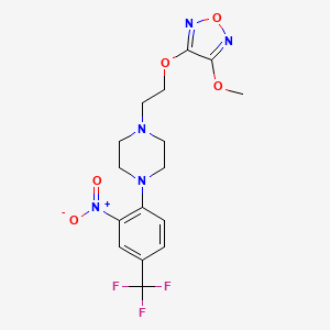 1-{2-[(4-Methoxy-1,2,5-oxadiazol-3-yl)oxy]ethyl}-4-[2-nitro-4-(trifluoromethyl)phenyl]piperazine