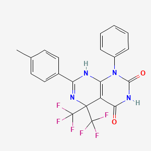 4-hydroxy-7-(4-methylphenyl)-1-phenyl-5,5-bis(trifluoromethyl)-5,8-dihydropyrimido[4,5-d]pyrimidin-2(1H)-one