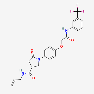 5-oxo-1-[4-(2-oxo-2-{[3-(trifluoromethyl)phenyl]amino}ethoxy)phenyl]-N-(prop-2-en-1-yl)pyrrolidine-3-carboxamide