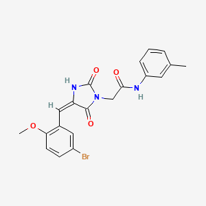 2-[(4E)-4-(5-bromo-2-methoxybenzylidene)-2,5-dioxoimidazolidin-1-yl]-N-(3-methylphenyl)acetamide