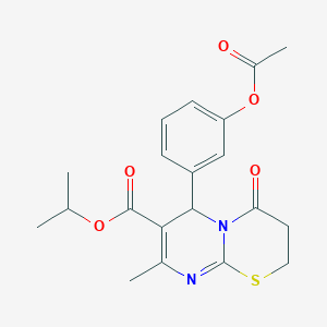 propan-2-yl 6-[3-(acetyloxy)phenyl]-8-methyl-4-oxo-3,4-dihydro-2H,6H-pyrimido[2,1-b][1,3]thiazine-7-carboxylate