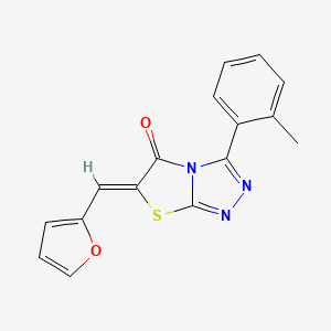 (6Z)-6-(furan-2-ylmethylidene)-3-(2-methylphenyl)[1,3]thiazolo[2,3-c][1,2,4]triazol-5(6H)-one