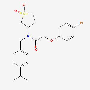 2-(4-bromophenoxy)-N-(1,1-dioxidotetrahydrothiophen-3-yl)-N-[4-(propan-2-yl)benzyl]acetamide