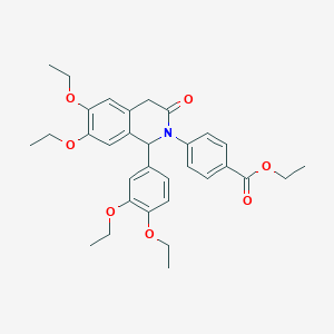 ethyl 4-[1-(3,4-diethoxyphenyl)-6,7-diethoxy-3-oxo-3,4-dihydroisoquinolin-2(1H)-yl]benzoate