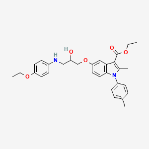 ethyl 5-{3-[(4-ethoxyphenyl)amino]-2-hydroxypropoxy}-2-methyl-1-(4-methylphenyl)-1H-indole-3-carboxylate