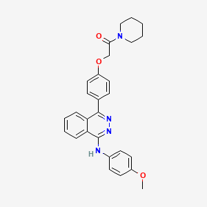 molecular formula C28H28N4O3 B11599933 2-(4-{4-[(4-Methoxyphenyl)amino]phthalazin-1-yl}phenoxy)-1-(piperidin-1-yl)ethanone 