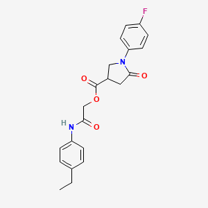 2-[(4-Ethylphenyl)amino]-2-oxoethyl 1-(4-fluorophenyl)-5-oxopyrrolidine-3-carboxylate