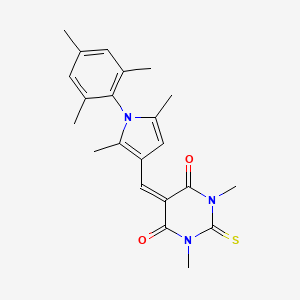 5-{[2,5-dimethyl-1-(2,4,6-trimethylphenyl)-1H-pyrrol-3-yl]methylidene}-1,3-dimethyl-2-thioxodihydropyrimidine-4,6(1H,5H)-dione