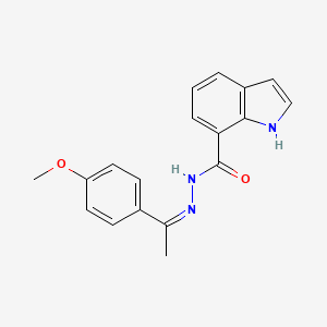 N'-[(1Z)-1-(4-methoxyphenyl)ethylidene]-1H-indole-7-carbohydrazide