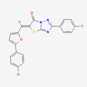 (5Z)-5-{[5-(4-bromophenyl)-2-furyl]methylene}-2-(4-fluorophenyl)[1,3]thiazolo[3,2-b][1,2,4]triazol-6(5H)-one