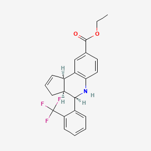 ethyl (3aS,4R,9bR)-4-[2-(trifluoromethyl)phenyl]-3a,4,5,9b-tetrahydro-3H-cyclopenta[c]quinoline-8-carboxylate