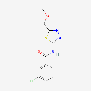 3-chloro-N-[5-(methoxymethyl)-1,3,4-thiadiazol-2-yl]benzamide