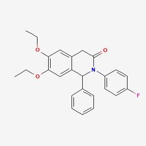 6,7-diethoxy-2-(4-fluorophenyl)-1-phenyl-1,4-dihydroisoquinolin-3(2H)-one